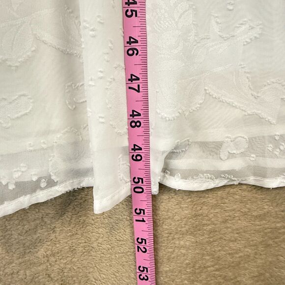 Shein Mod Dress Womens L White Ivory A Line Maxi Corset Bustier Cottage Romantic - Picture 13 of 16